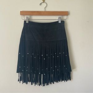 Rebecca Minkoff Goatskin Leather Skirt